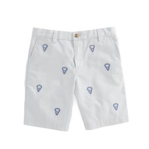 Vineyard Vines Boys Khaki LAX STICK HEAD EMBROIDERED Breaker Shorts NWT Size 16.